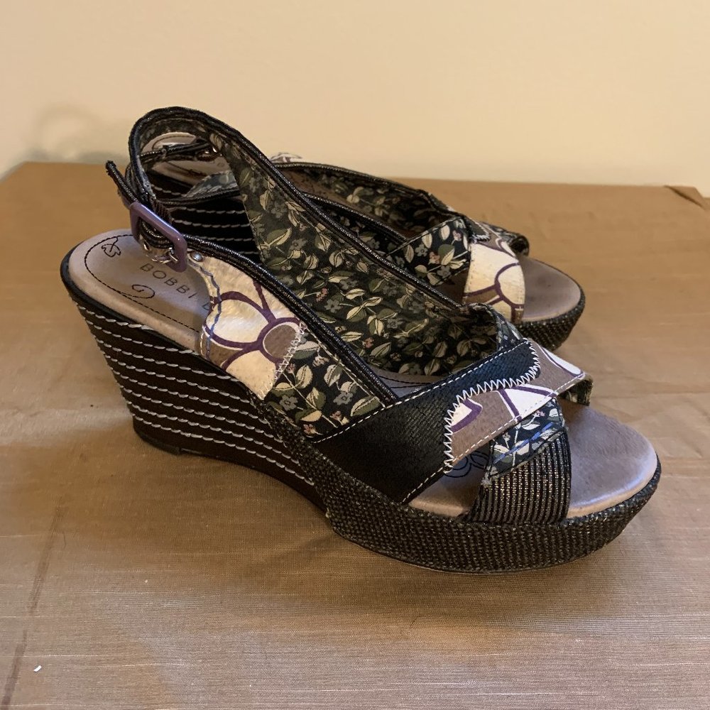 Bobby Blu Patchwork Sling-Back Wedges - image 4